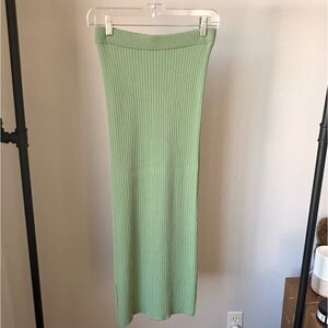 Demy by Demylee Pastel Green Ribbed Wool Skirt